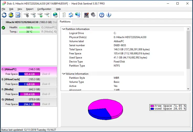 Hard Disk Sentinel Pro