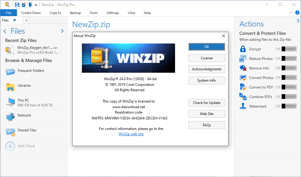 WinZip Pro crackeado